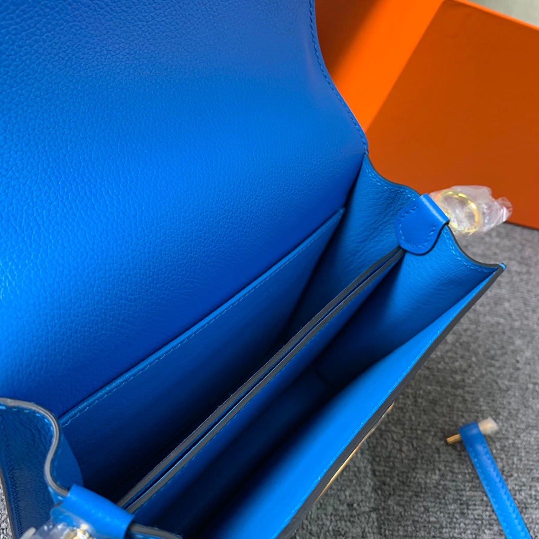 에르메스 룰리스18 블루 잔지바르 금장 에버컬러